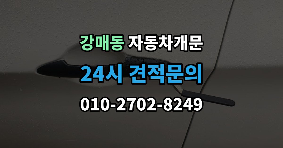 강매동 자동차 문 잠김 차량 내부에 사람이 있을 때 우선 조치