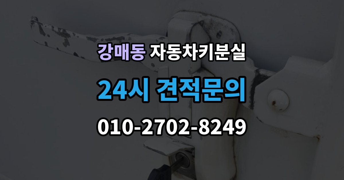 강매동 자동차키 분실 문이 열려도 운행이 안 되는 이유와 대응