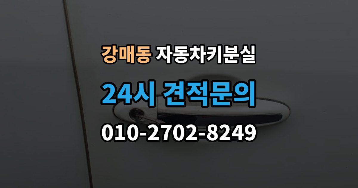 강매동 차 키 잃어버렸을 때 택시에 두고 내렸을 때 확인할 것