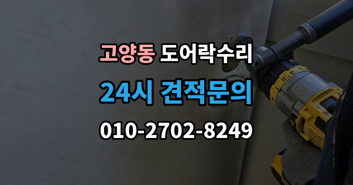 고양동 도어락 수리 기록 오류와 함께 나타나는 증상 살피기