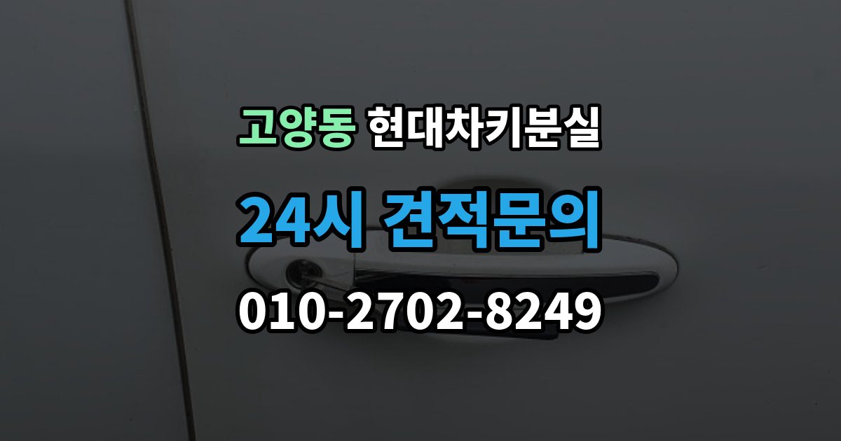 고양동 현대 차키 분실 출장 안내 - 운행 중 경고 메시지가 뜨는 원인 정리