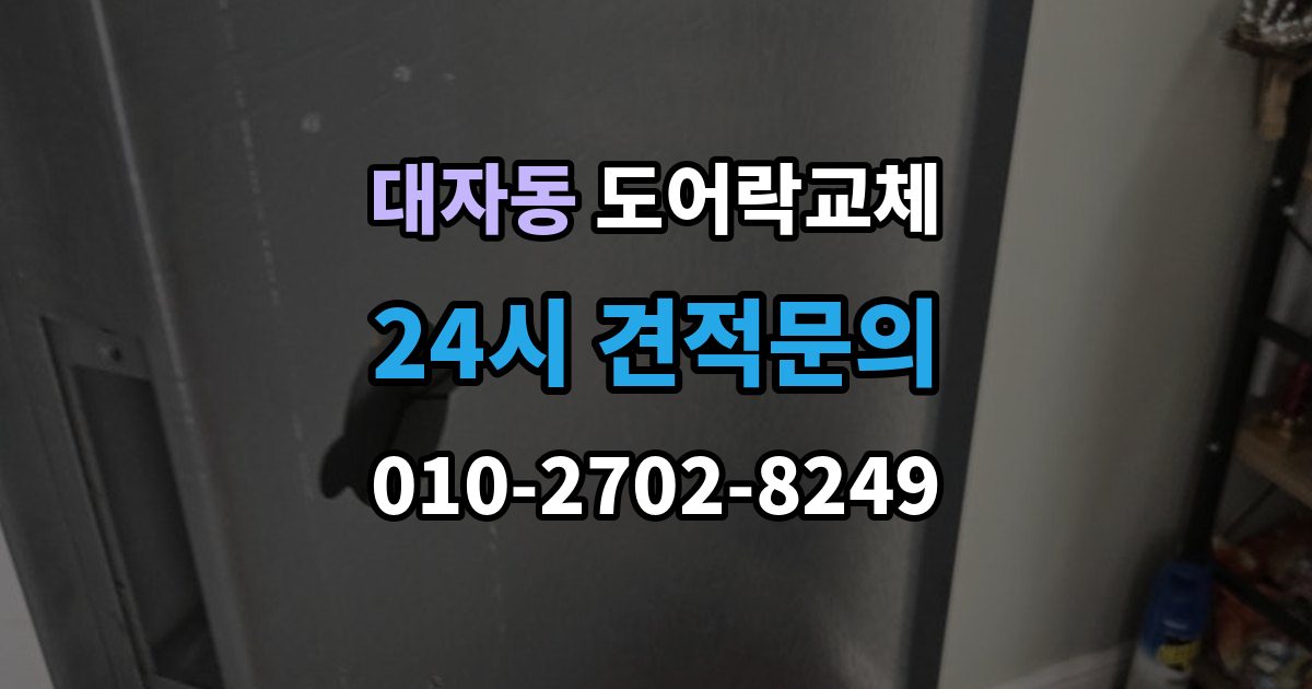 대자동 도어락 교체 출장 안내 - 아파트 도어락 교체