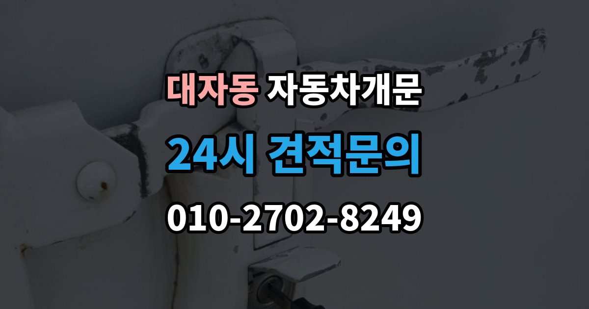 대자동 차 문 잠겼을 때 리모컨 배터리 방전과 잠김을 구분하는 법