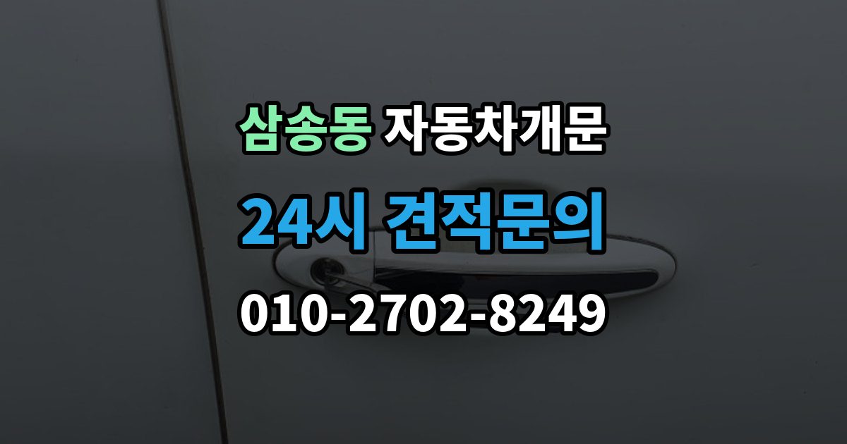 삼송동 차 문 잠겼을 때 시동 걸린 채 잠겼을 때 확인할 점