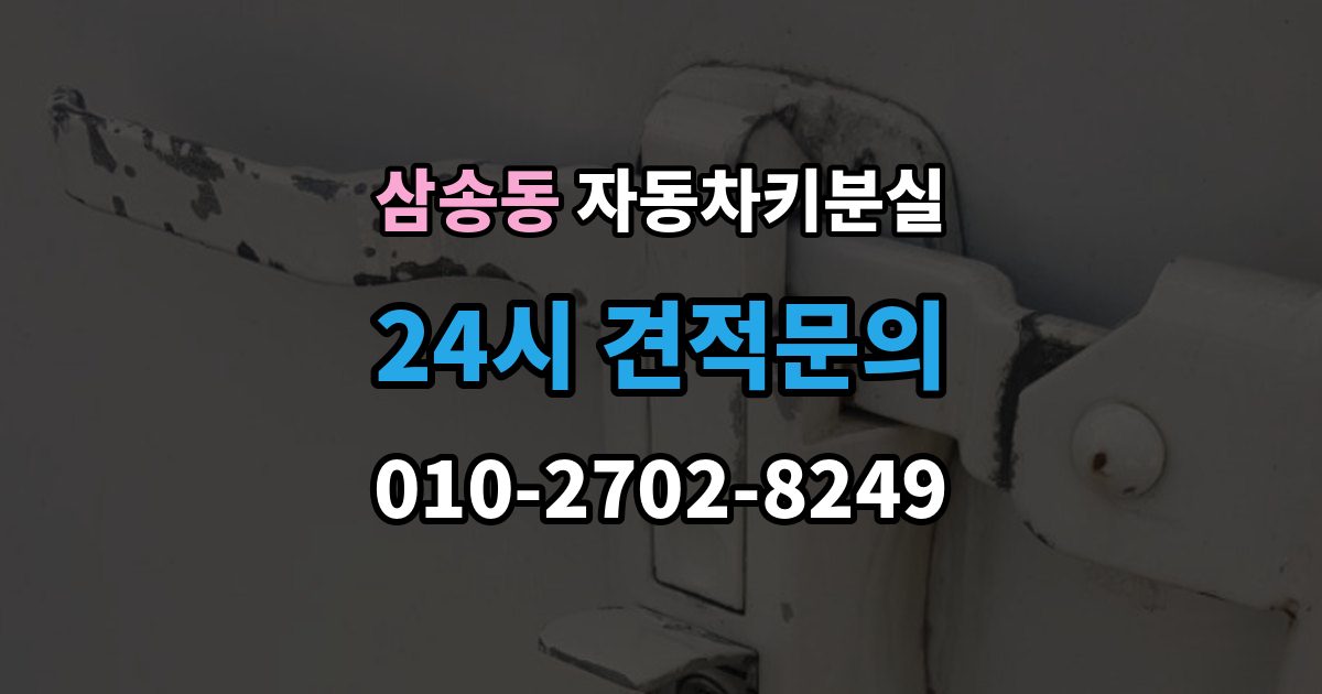 삼송동 차 키 잃어버렸을 때 가족 예비키가 있을 때와 없을 때 차이