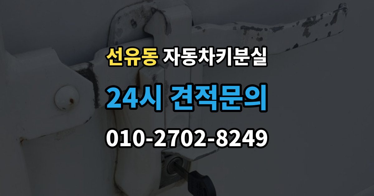 선유동 자동차키 분실 원인별로 달라지는 재발 방지법