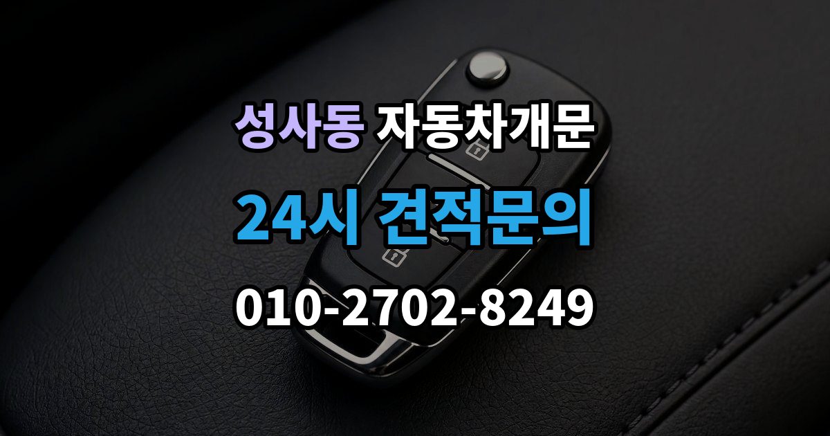 성사동 차 문 잠겼을 때 빗길이나 눈길에서 잠겼을 때 대처