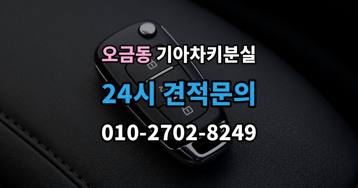고양시 덕양구 오금동 기아 차키 분실 출장 안내 - 키 등록 전에 알아두면 좋은 절차