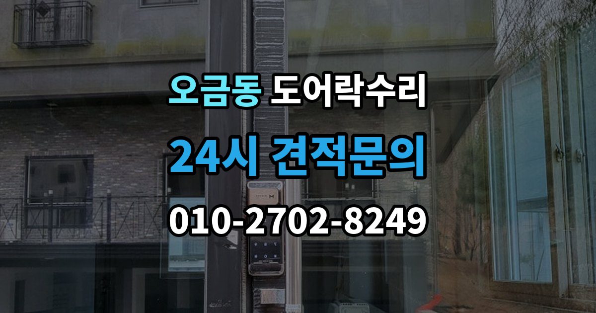 고양시 덕양구 오금동 도어락 수리 잠금 해제 반복 증상에 대한 기본 점검