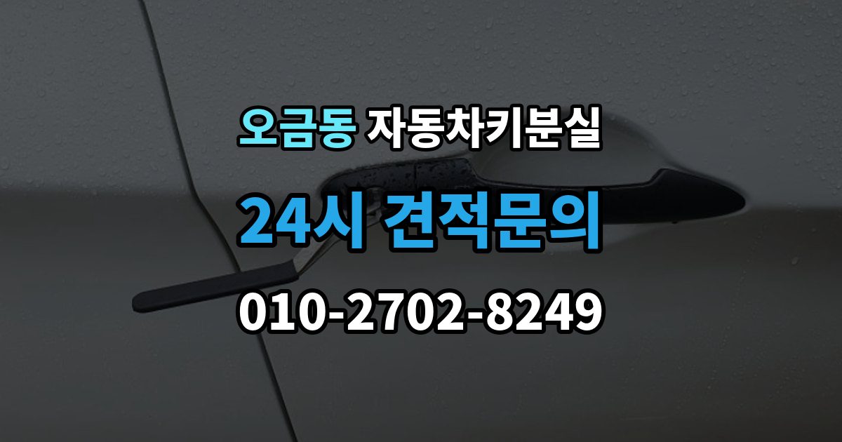 고양시 덕양구 오금동 자동차키 분실 현장 출동을 부를 때 확인사항
