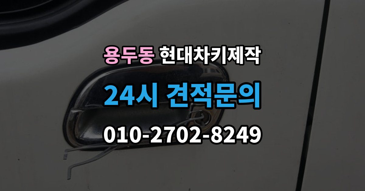 고양시 덕양구 용두동 현대 차키 제작 완료 후 문잠금 버튼이 안 될 때 점검