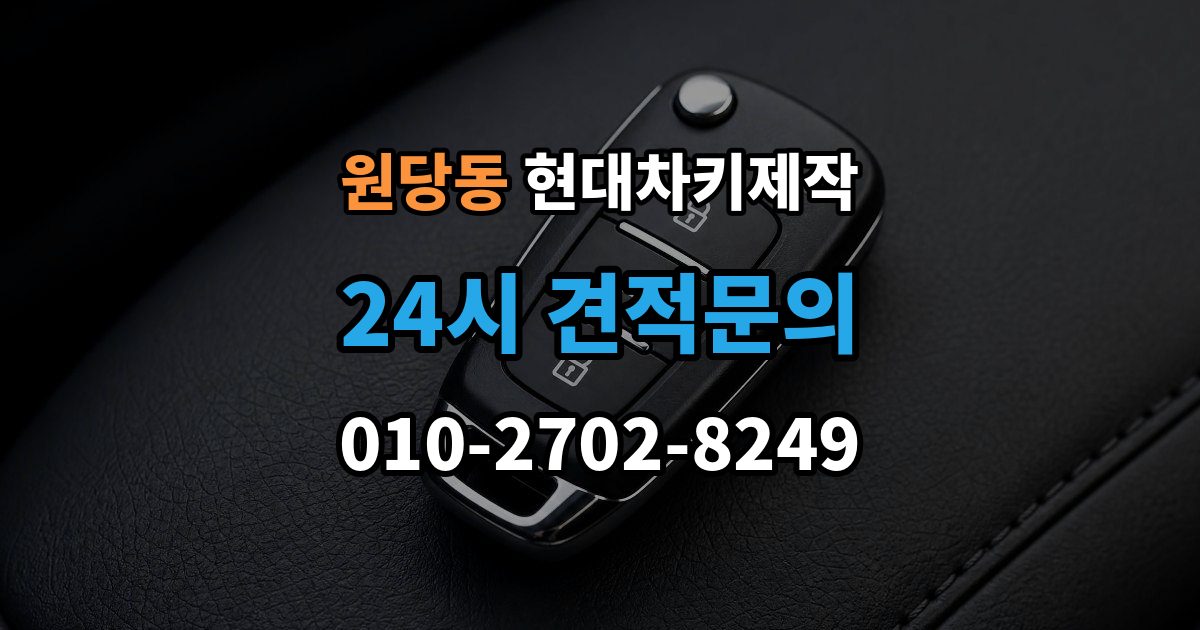 고양시 덕양구 원당동 현대 차키 제작 차종별 스마트키 구조를 비교해보는 기준