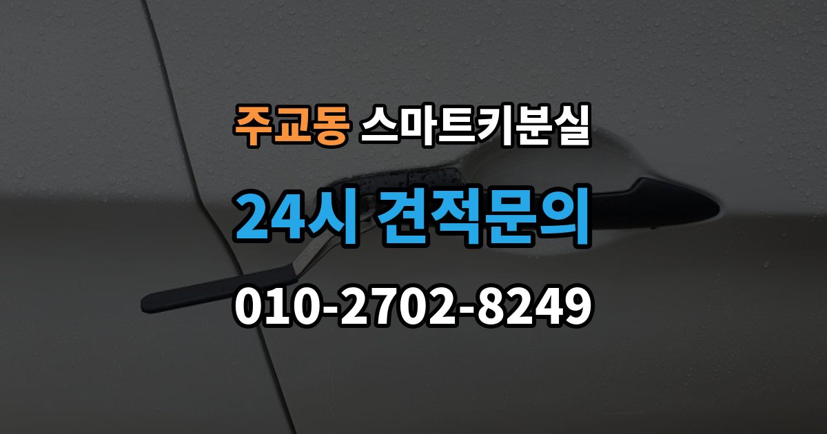 고양시 덕양구 주교동 스마트키 분실 출장 안내 - 문이 안 열릴 때 안전하게 대처하는 법