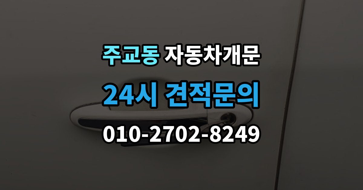 고양시 덕양구 주교동 자동차 문 잠김 겨울철 결빙으로 인한 잠김과 구분하는 법