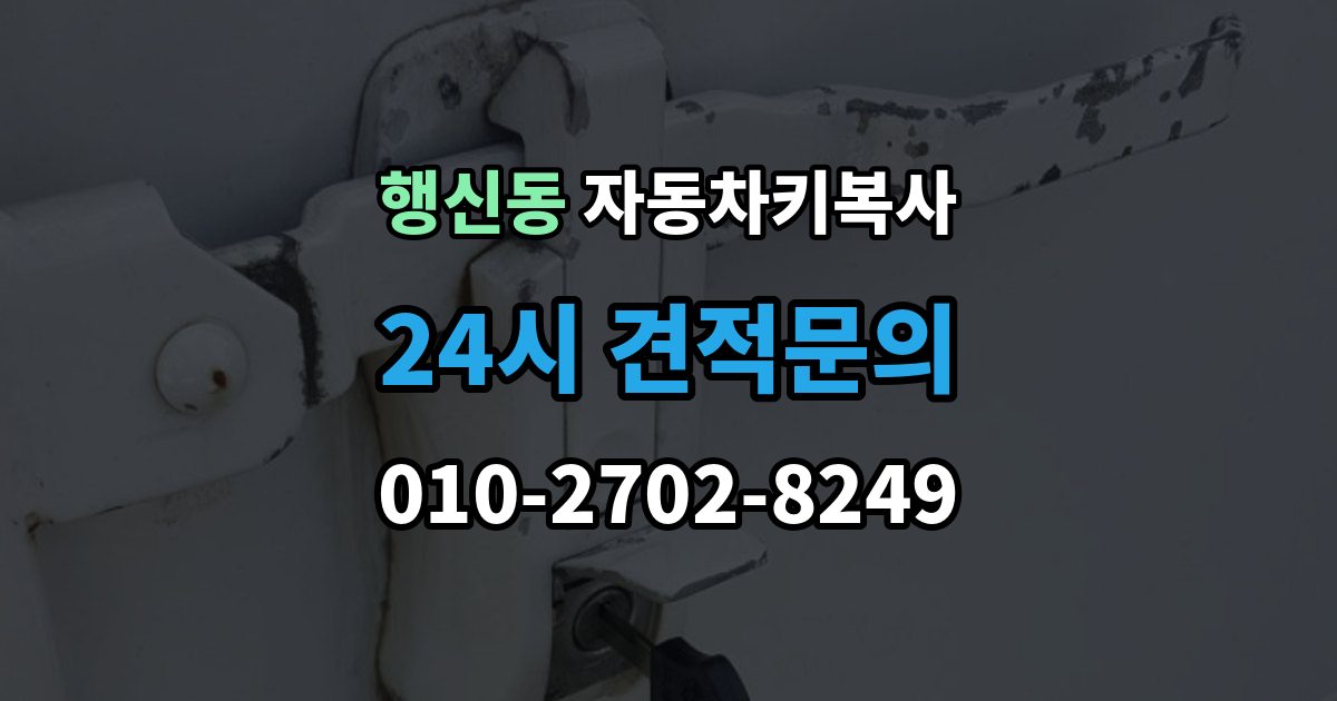 행신동 자동차키 복사 출장 안내 - 수동키로 문을 열 때 기본 사용법