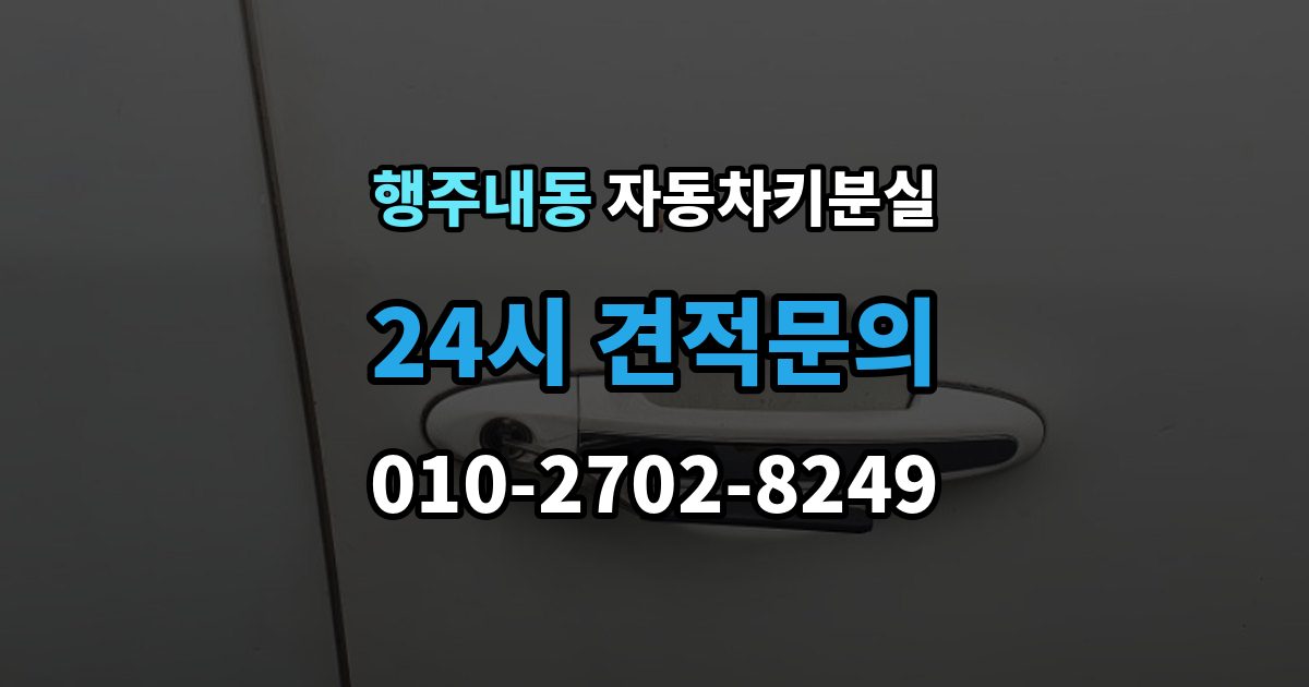 행주내동 차 키 잃어버렸을 때 차량 번호만으로 진행 가능한지 확인