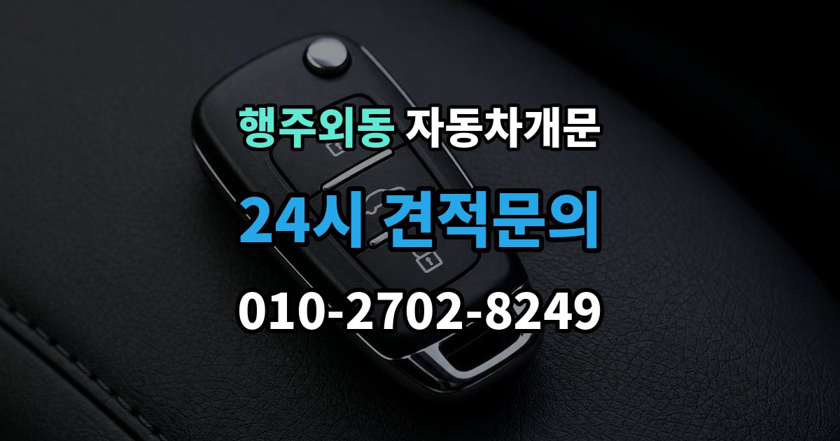 행주외동 자동차 문 잠김 여러 번 반복될 때 의심해야 할 원인