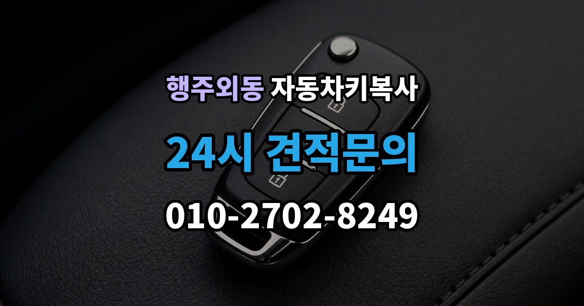 행주외동 자동차키 복사 출장 안내 - 도어 전용 키와 시동 키의 구분 방법