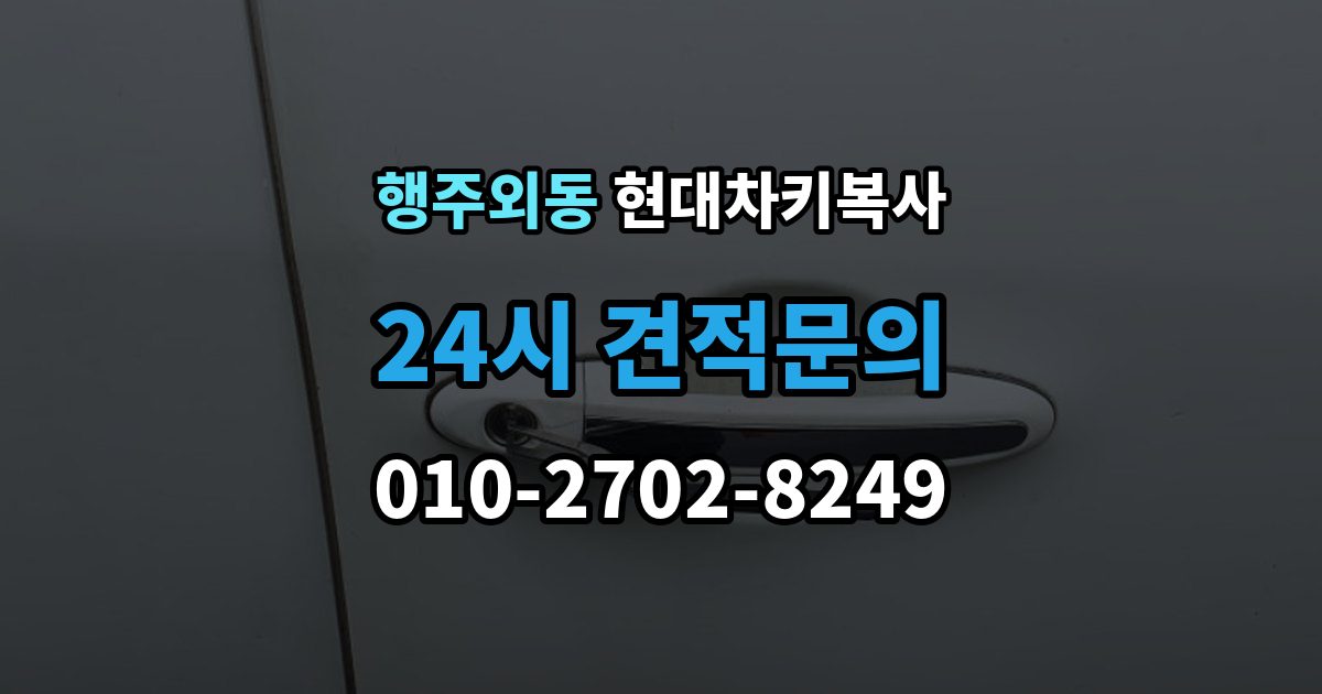 행주외동 현대 차키 복사 출장 안내 - 차종별 키칩 등록이 달라지는 이유
