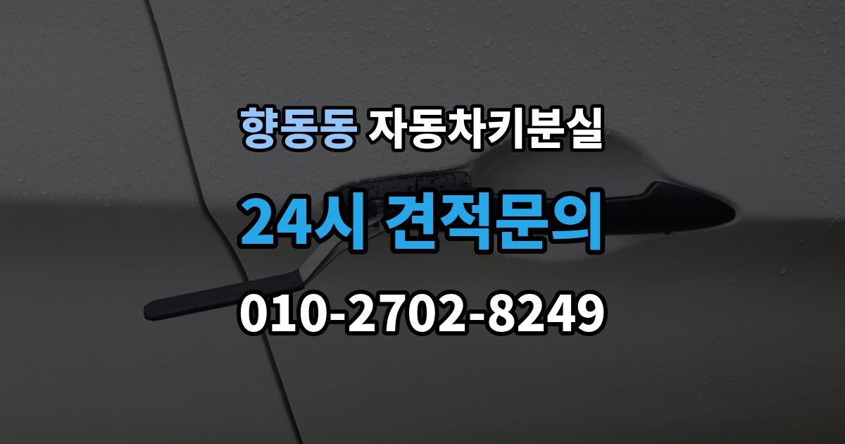 향동동 자동차키 분실 출장 안내 - 상황에서 당황하지 않는 체크포인트
