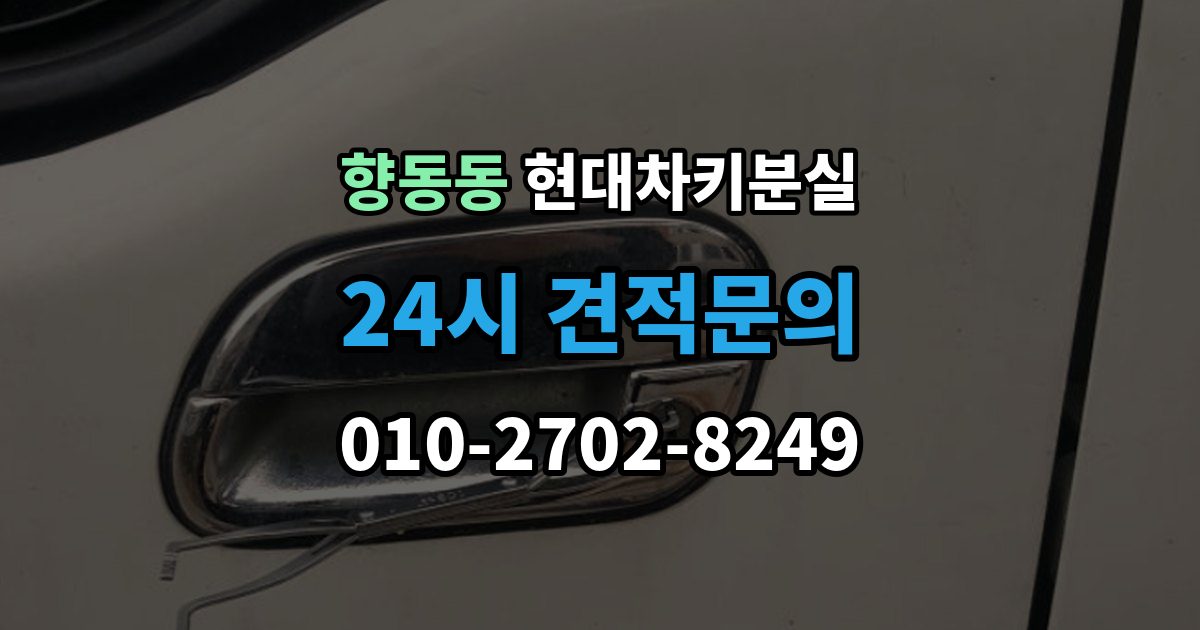 향동동 현대 차키 분실 출장 안내 - 서비스센터 방문 전에 준비하면 좋은 서류