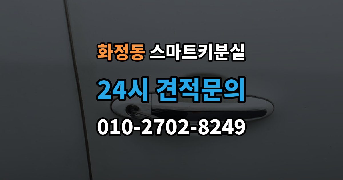 고양시 덕양구 화정동 스마트키 분실 초기화가 필요한 경우와 점검 순서