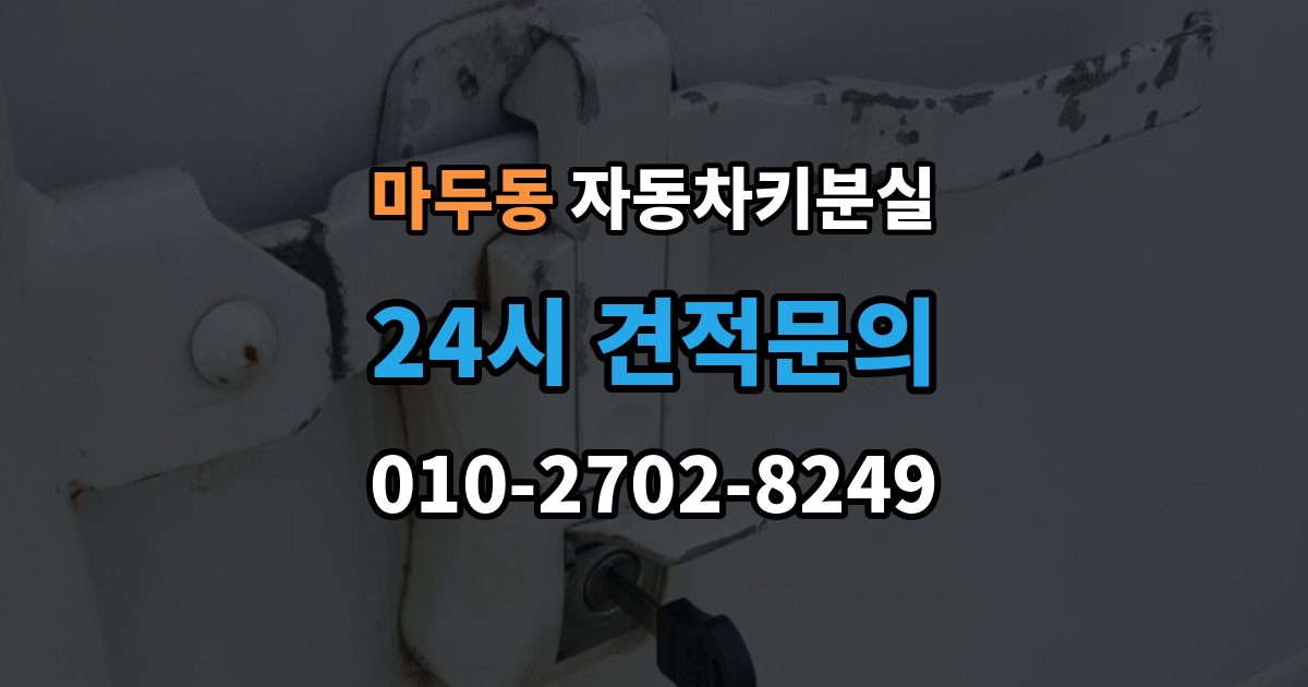 마두동 자동차키 분실 출장 안내 - 문은 열리는데 시동이 안 걸릴 때 점검