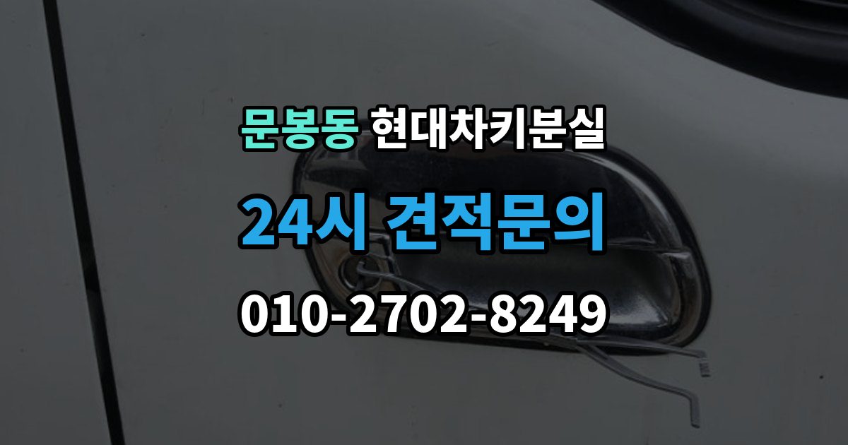 문봉동 현대 차키 분실 차량 뒷번호가 없어도 진행 가능한 경우 정리