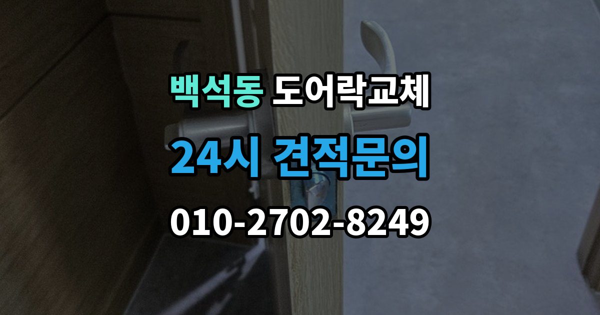 고양시 일산동구 백석동 현관문 도어락 교체