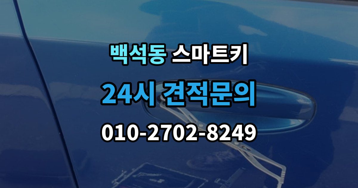 고양시 일산동구 백석동 스마트키 출장 안내 - 키리스 기능 작동 범위와 거리 확인법