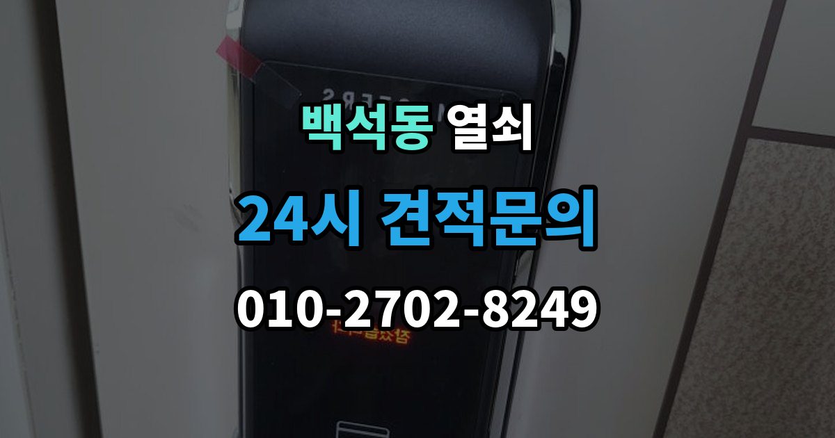 고양시 일산동구 백석동 열쇠 무리한 분해가 더 큰 비용이 되는 이유