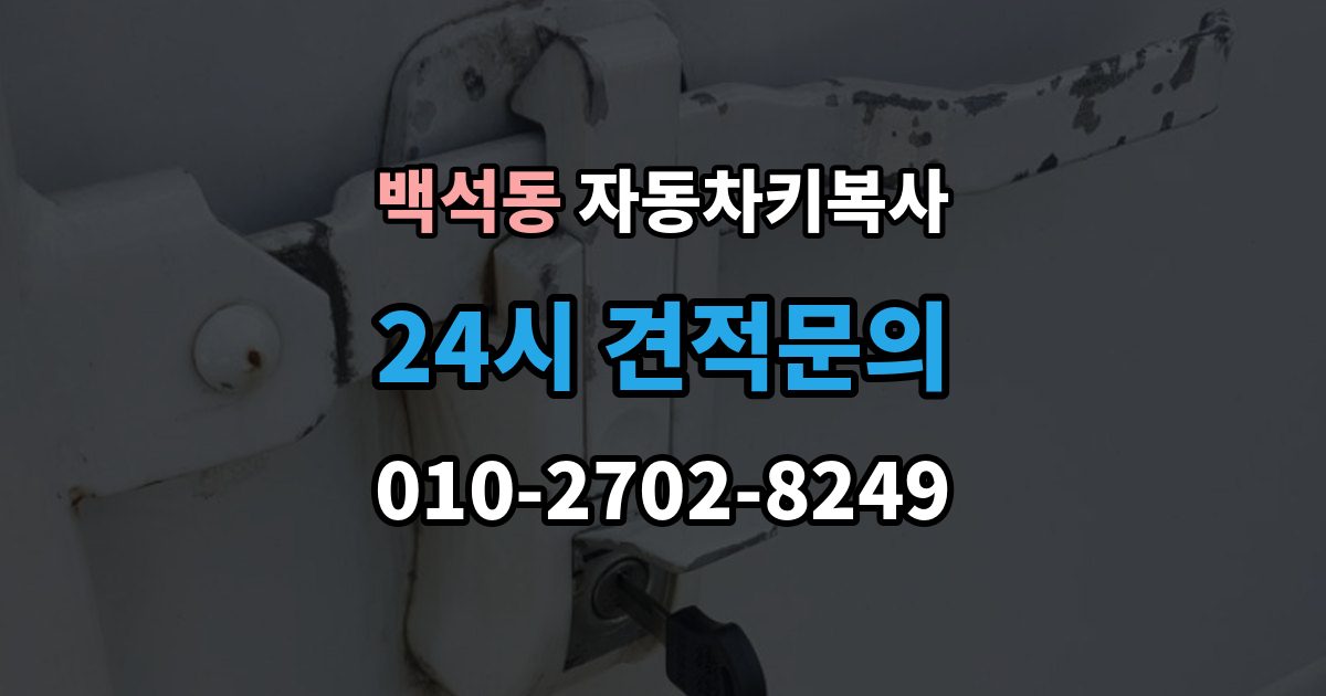 고양시 일산동구 백석동 자동차키 복사 출장 안내 - 복제 후 도어와 시동 작동을 확인하는 이유