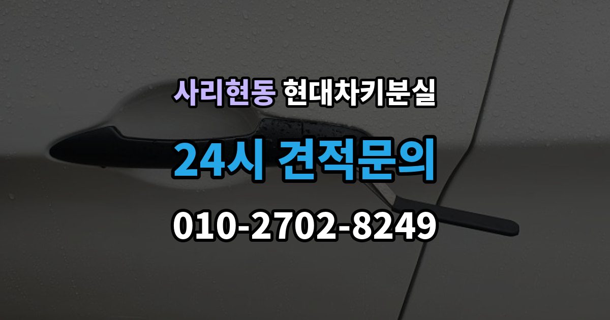 사리현동 현대 차키 분실 운행 중 경고가 뜨는 경우와 원인