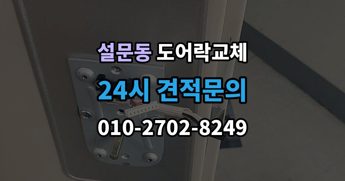 설문동 현관문 도어락 교체