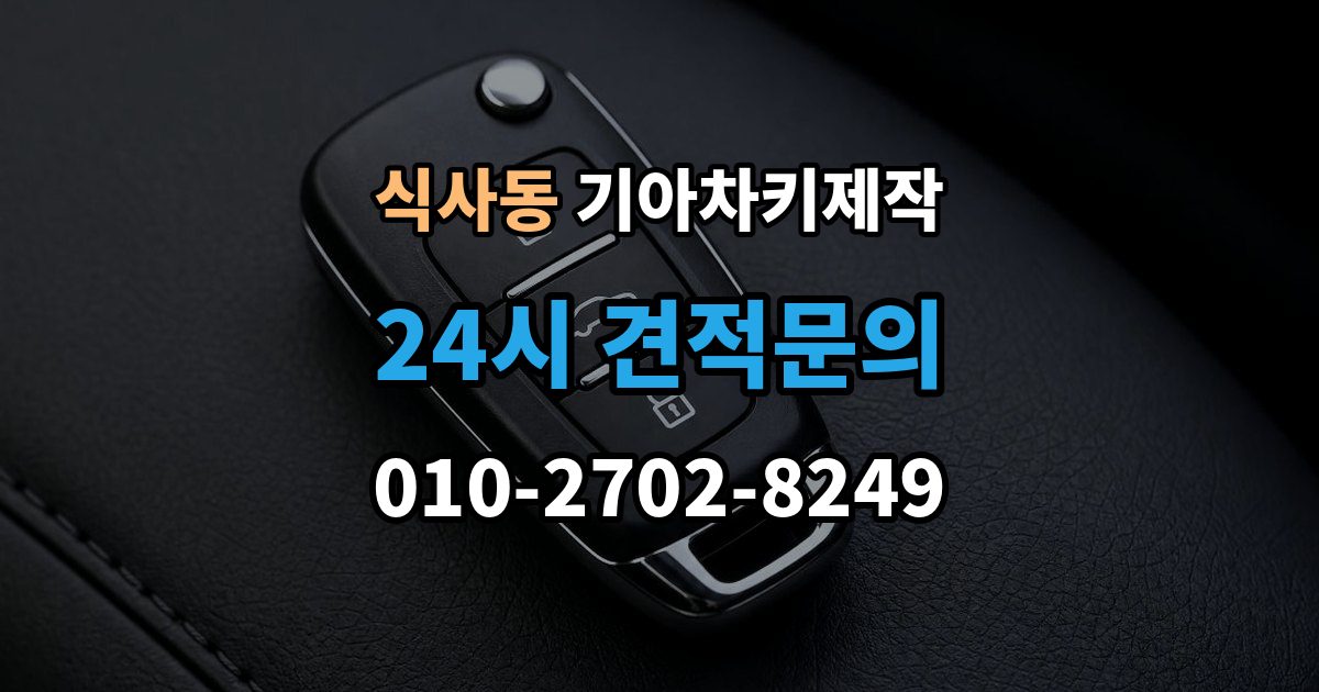 식사동 기아 차키 제작 출장 안내 - 작업 뒤 정상 작동 여부 확인 포인트