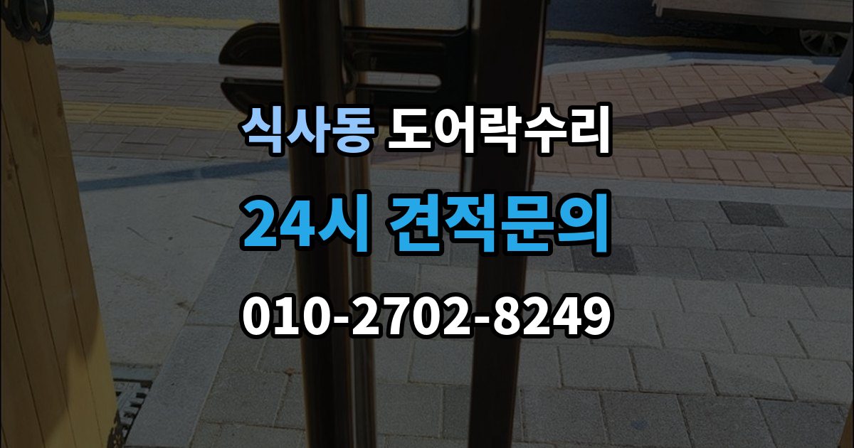 식사동 도어락 수리 잠금 유지가 불안정할 때 흔한 증상