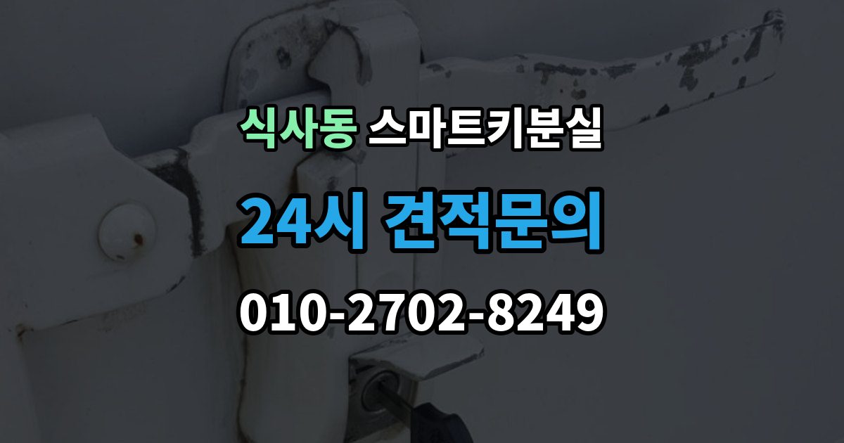 식사동 스마트키 분실 등록 시간과 진행 절차 알아보기