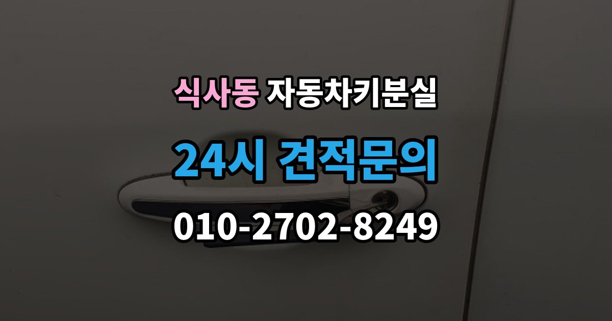 식사동 자동차키 분실 출장 안내 - 도어락 손상 여부 확인하기
