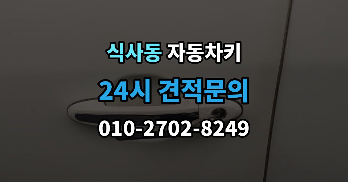 식사동 자동차키 출장 안내 - 종류가 차종마다 다른 이유