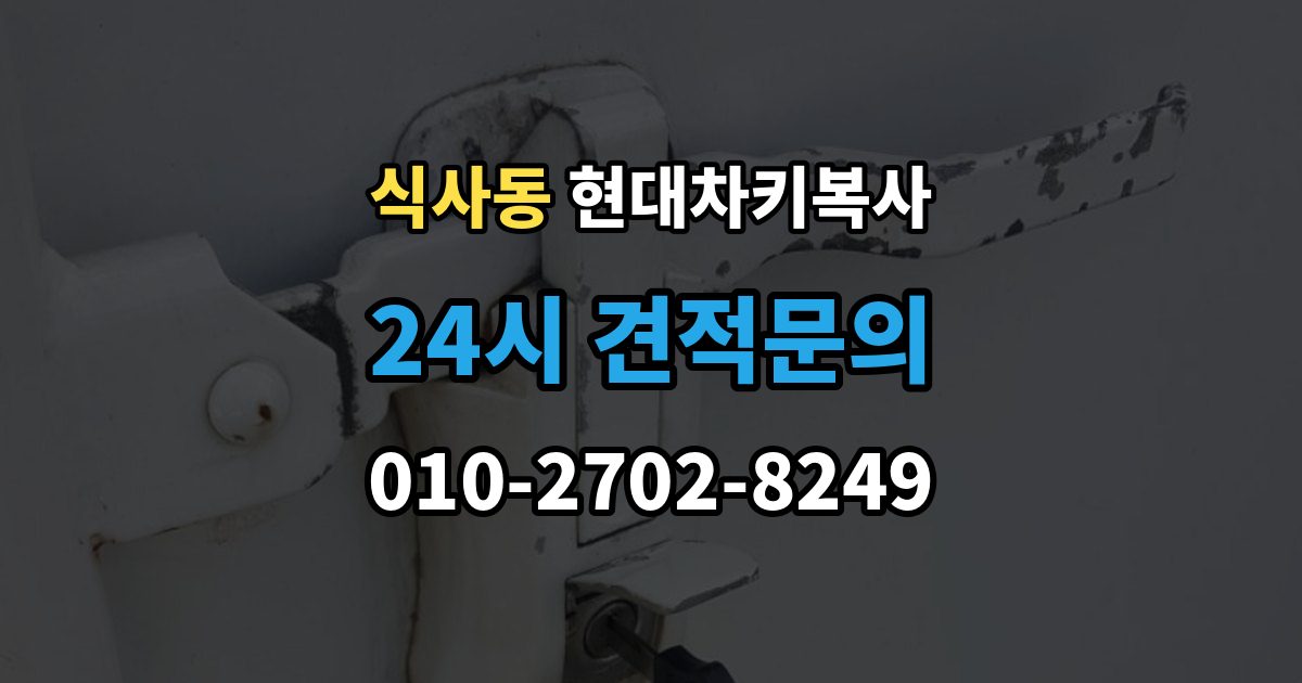 식사동 현대 차키 복사 출장 안내 - 현대차 보안 시스템은 어떻게 대응하나