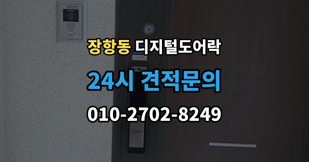 장항동 디지털 도어락 현관문 타공 없이 교체 가능한 경우 정리