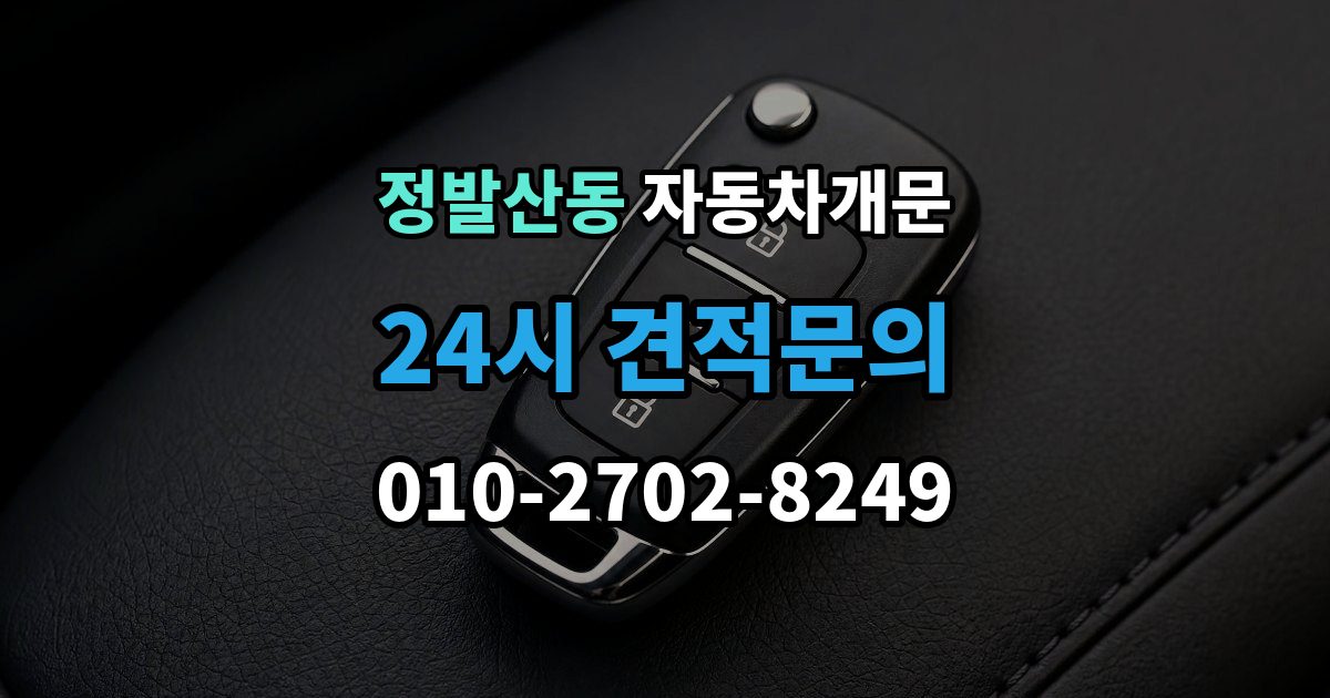 정발산동 자동차 문 잠김 출장 안내 - 잠금 상태를 스스로 점검하는 방법