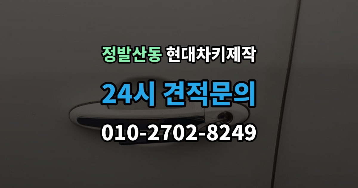 정발산동 현대 차키 제작 중고차 인수 직후 키 개수부터 확인해야 하는 이유