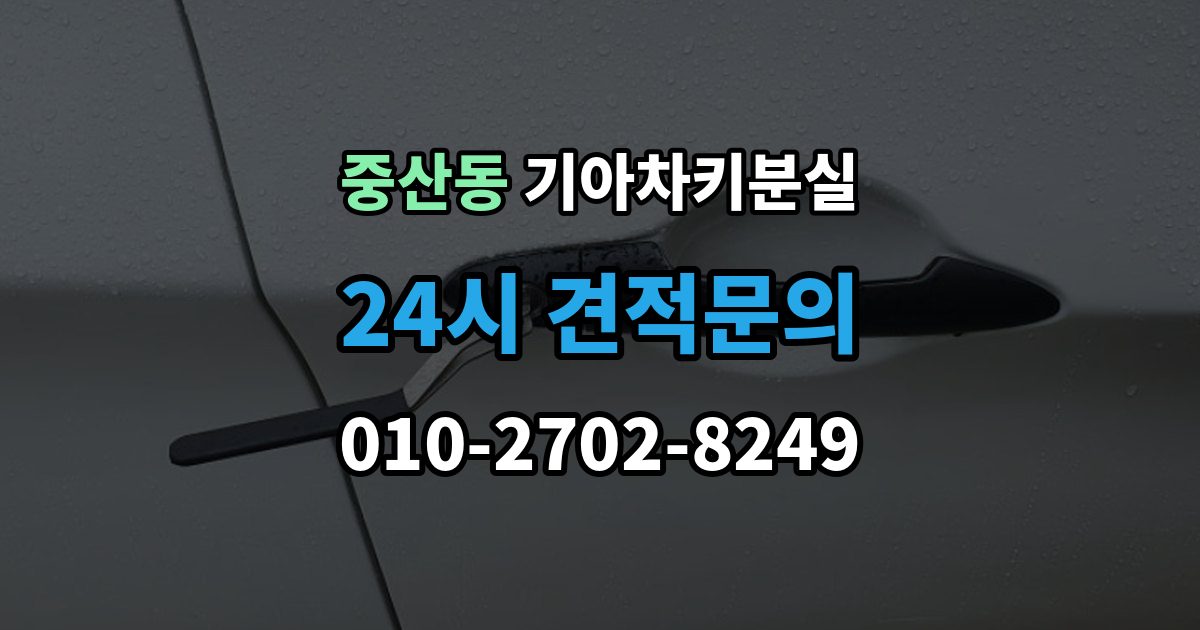 고양시 일산동구 중산동 기아 차키 분실 출장 안내 - 차 안에 두고 나온 경우와 실제 분실 구분법