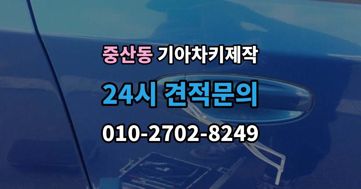 고양시 일산동구 중산동 기아 차키 제작 출장 안내 - 키 종류별 사용 방식과 관리 요령