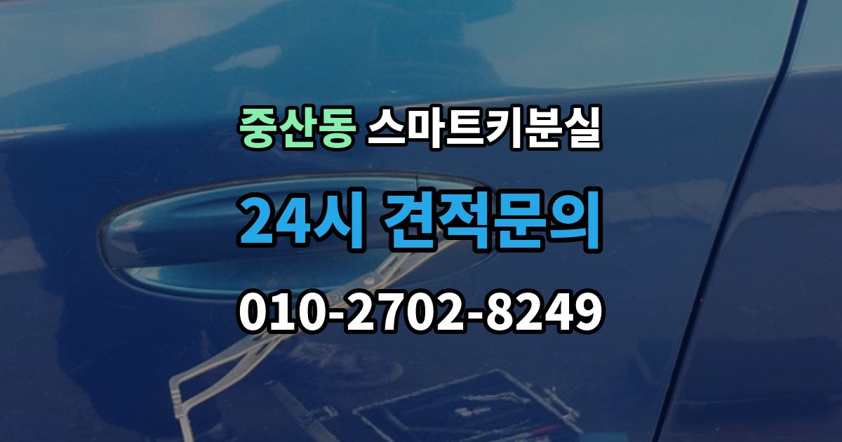 고양시 일산동구 중산동 스마트키 분실 신고 전에 챙겨둘 서류 목록