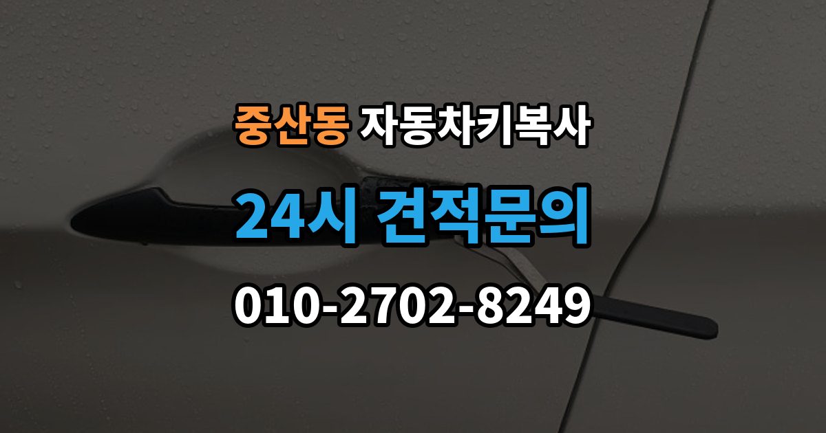 고양시 일산동구 중산동 자동차키 복사 출장 안내 - 분실 후 대체키가 필요한 순간의 대응