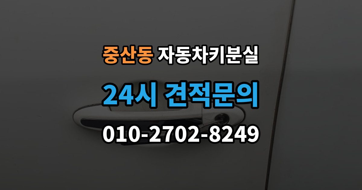 고양시 일산동구 중산동 자동차키 분실 출장 안내 - 스마트키 칩이 없는 경우 어떻게 구분할까