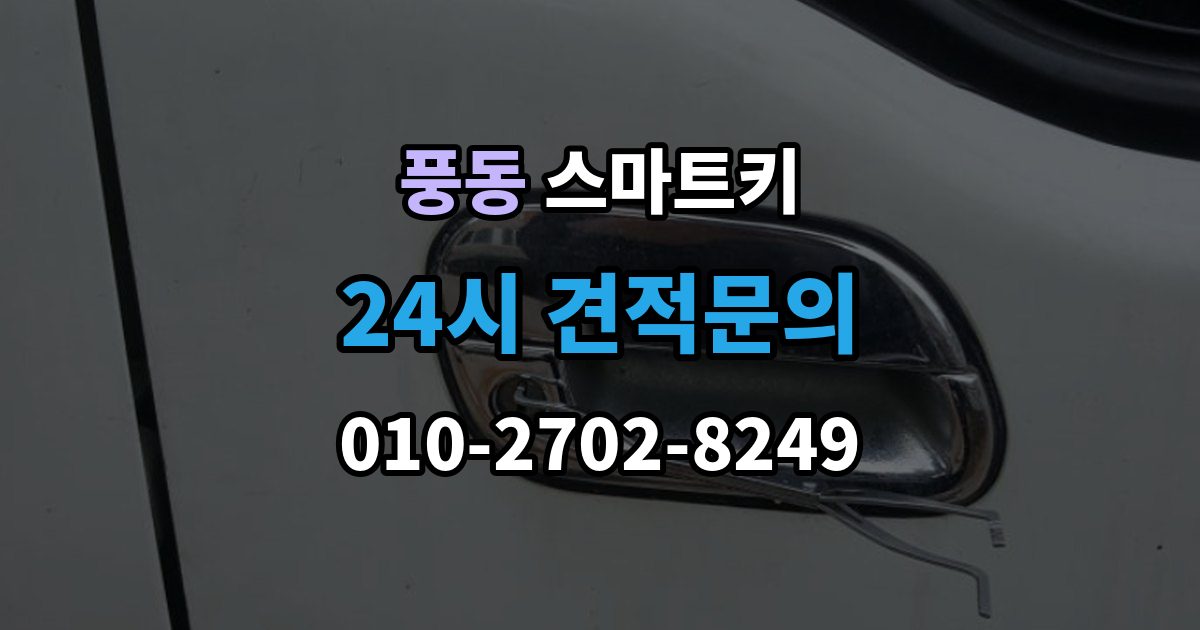 고양시 일산동구 풍동 스마트키 출장 안내 - 분실 대비로 예비 키를 챙겨두는 방식