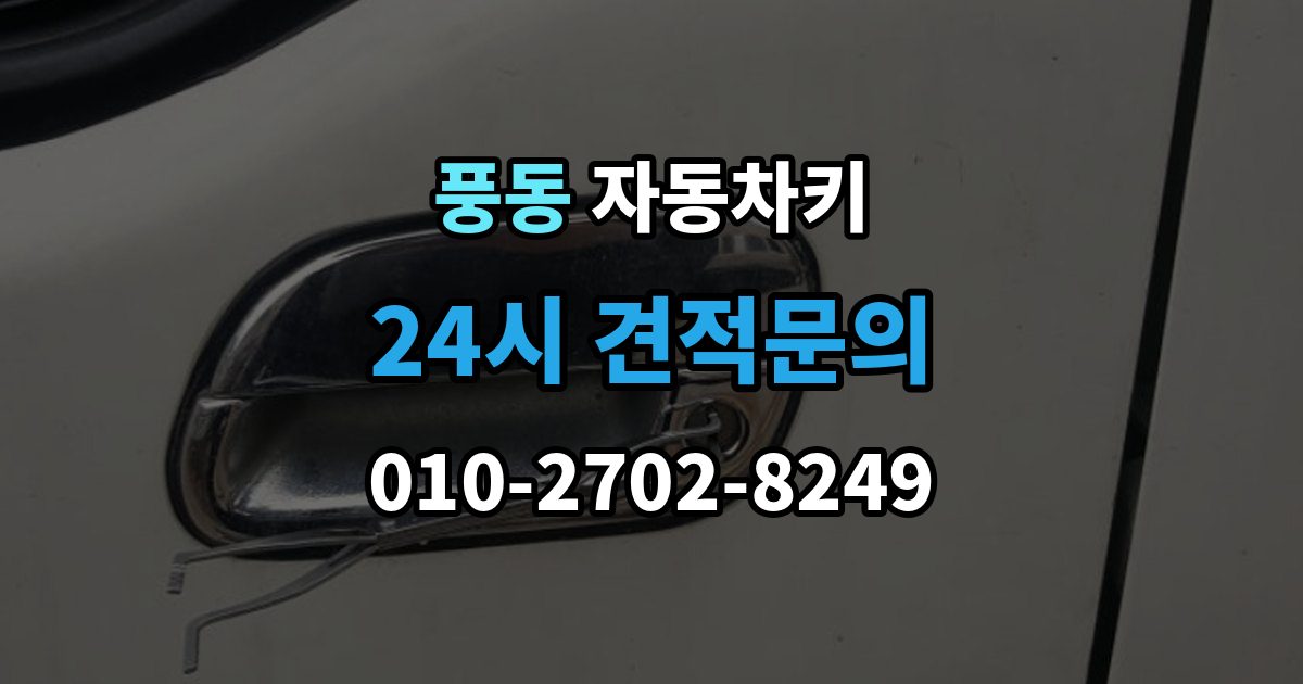 고양시 일산동구 풍동 자동차키 출장 안내 - 이모빌라이저 등록이 필요한 대표 상황